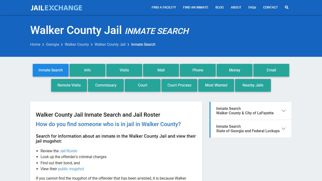 Inmate Search: Roster & Mugshots - Walker County Jail, GA